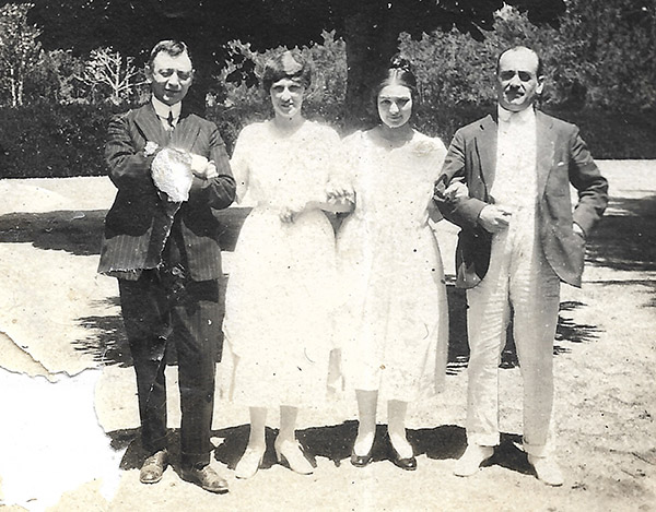 Dr. Caleb, Mlle Lowy, Mlle Wertheimer and Moritz Abraham, Erenkeuy, 1921.